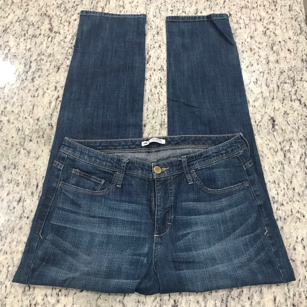 Lee’s Midrise lower on the waist straight leg jeans